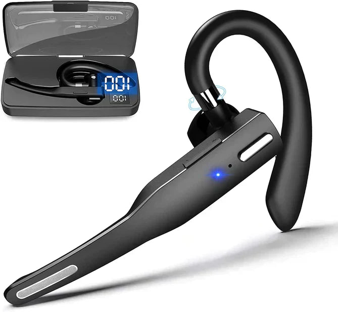 Wearclo | Men's Bluetooth 5.1 Noise Cancelling Ear Hook Headset