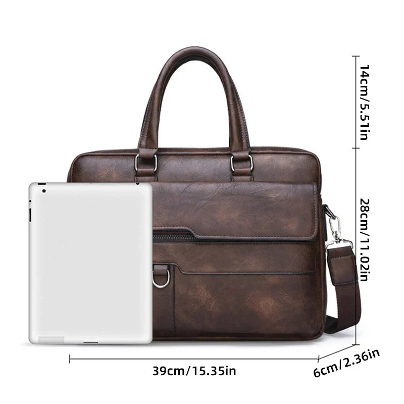 Wearclo | Men's Briefcase with Top Handles