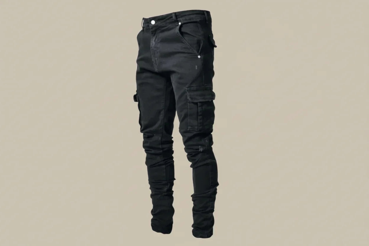Wearclo | Men's Cargo Jeans with Stretch