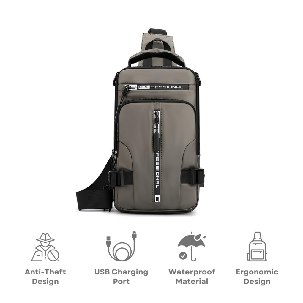 Wearclo | Men's Convertible Sling Backpack with Anti-Theft Design