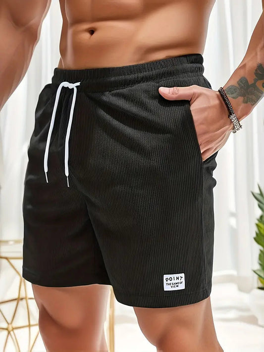 Wearclo | Men's Corduroy Swim Shorts with Drawstring