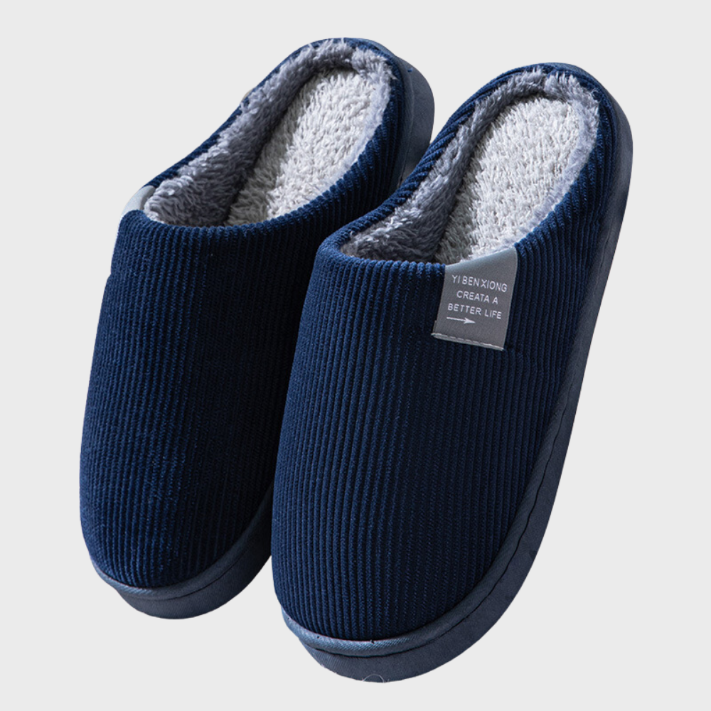 Wearclo | Men's Cozy Slippers - Soft Lined House Shoes