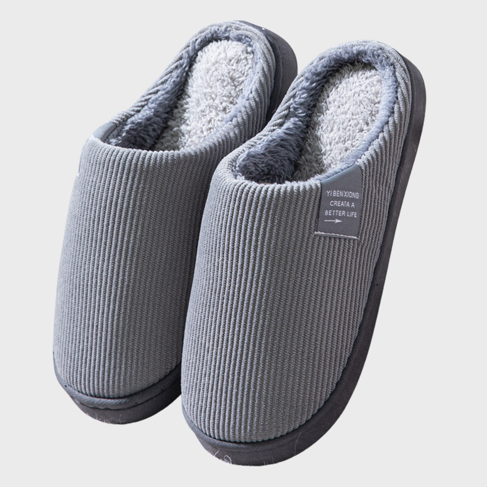 Wearclo | Men's Cozy Slippers - Soft Lined House Shoes