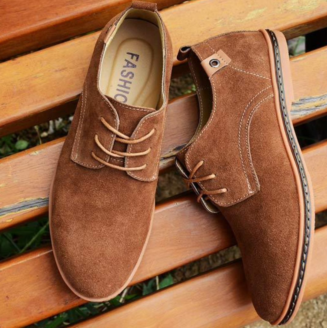 Wearclo | Men's Derby Shoes with Lace-Up Front