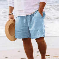 Men's Breathable Linen Drawstring Shorts