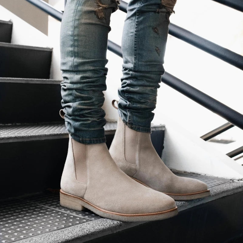 Wearclo | Men's Elastic Side Chelsea Boots