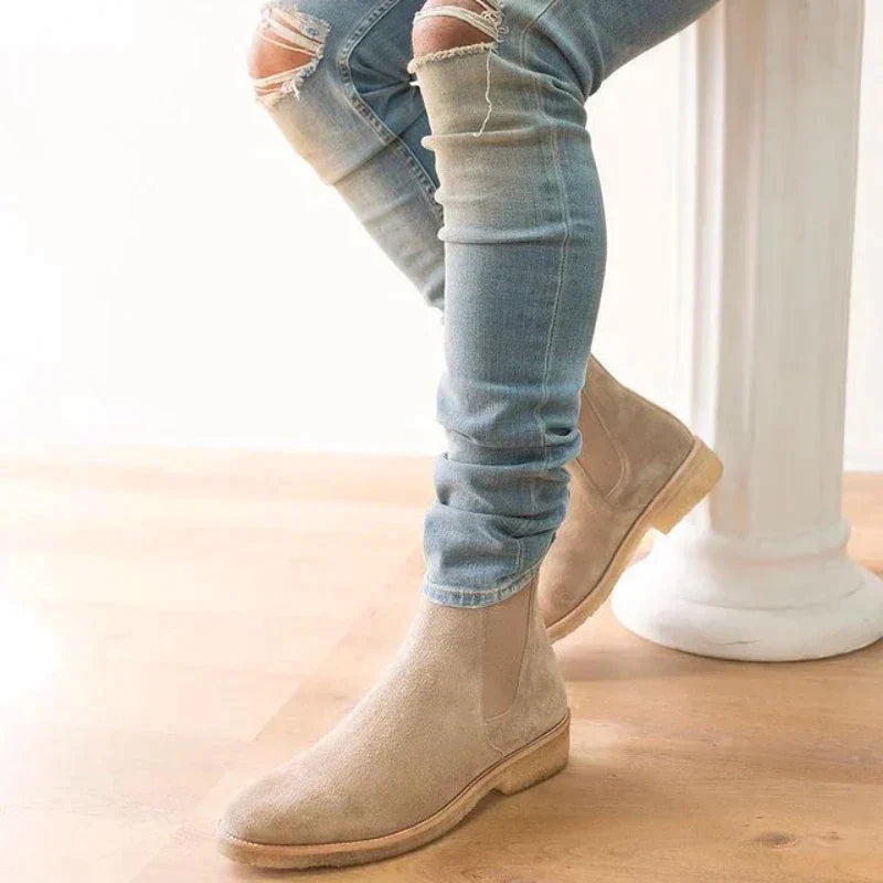 Wearclo | Men's Elastic Side Chelsea Boots