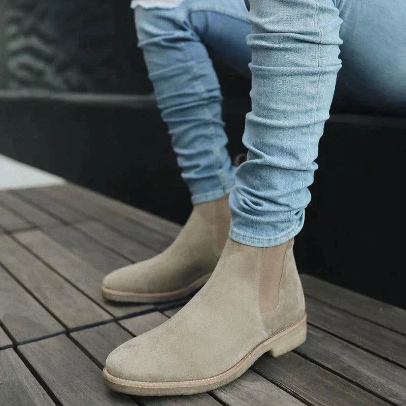 Wearclo | Men's Elastic Side Chelsea Boots