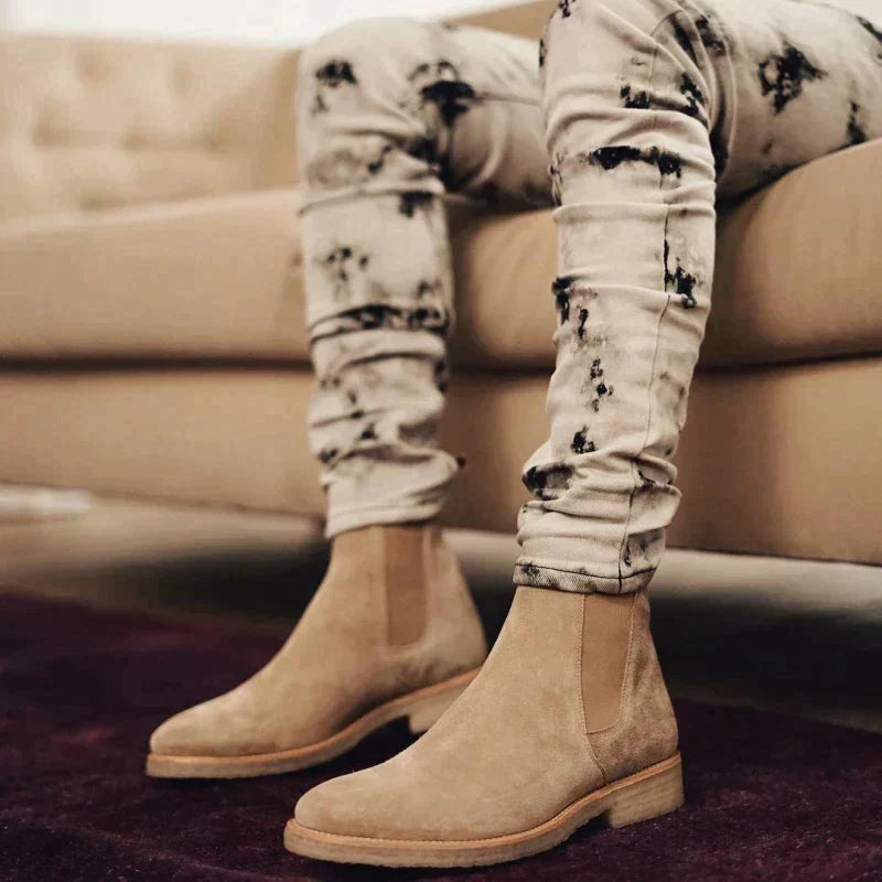 Wearclo | Men's Elastic Side Chelsea Boots