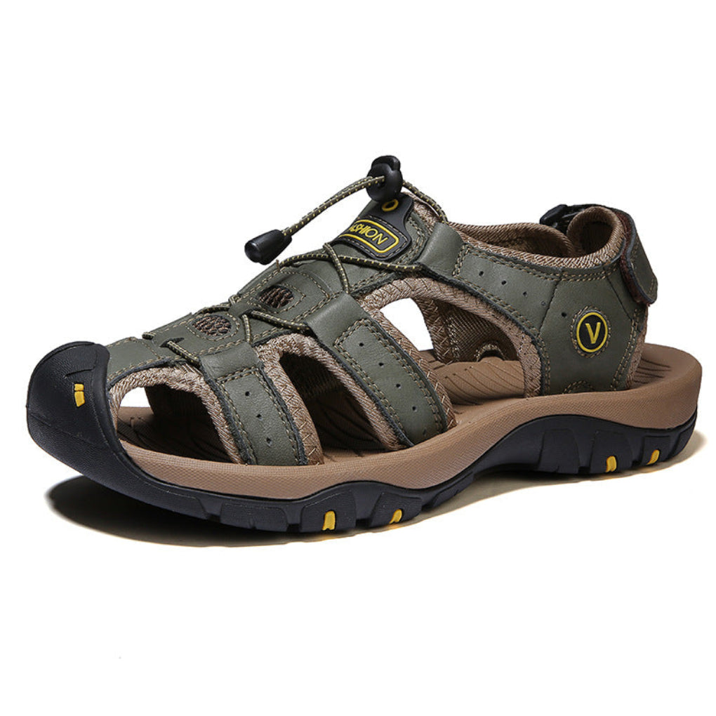 Wearclo | Men's Fisherman Sandals with Adjustable Toggle Laces
