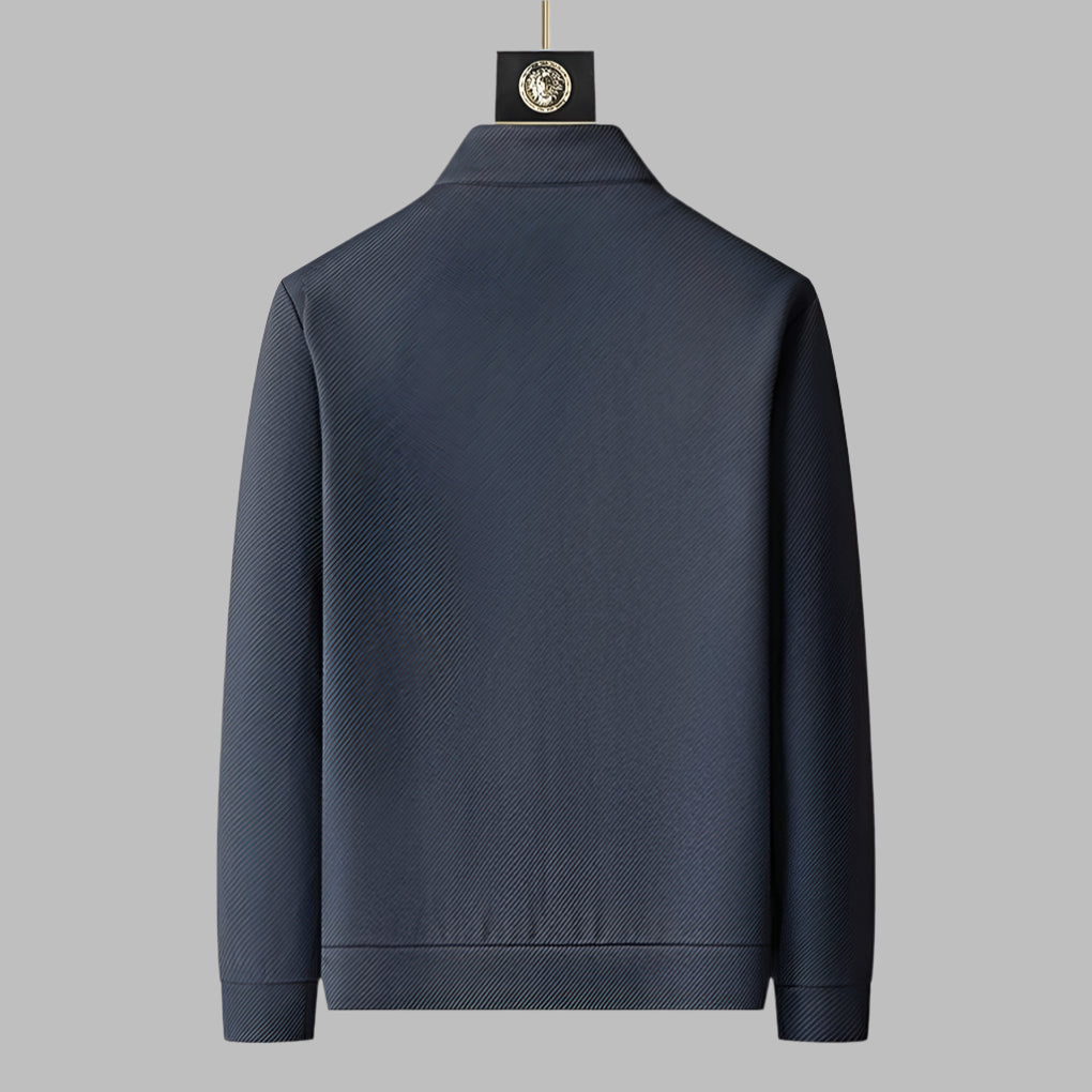 Wearclo | Men's Full Zip Tracksuit Set with Ribbed Texture