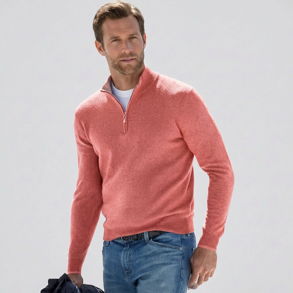 Wearclo | Men's Half-Zip Pullover Sweater