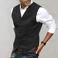 Men's Refined Herringbone Suit Vest