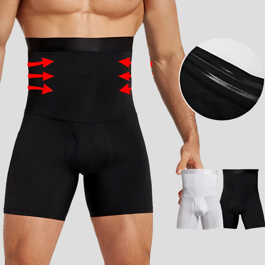 Wearclo | Men's High-Waisted Compression Shorts with Waist Support
