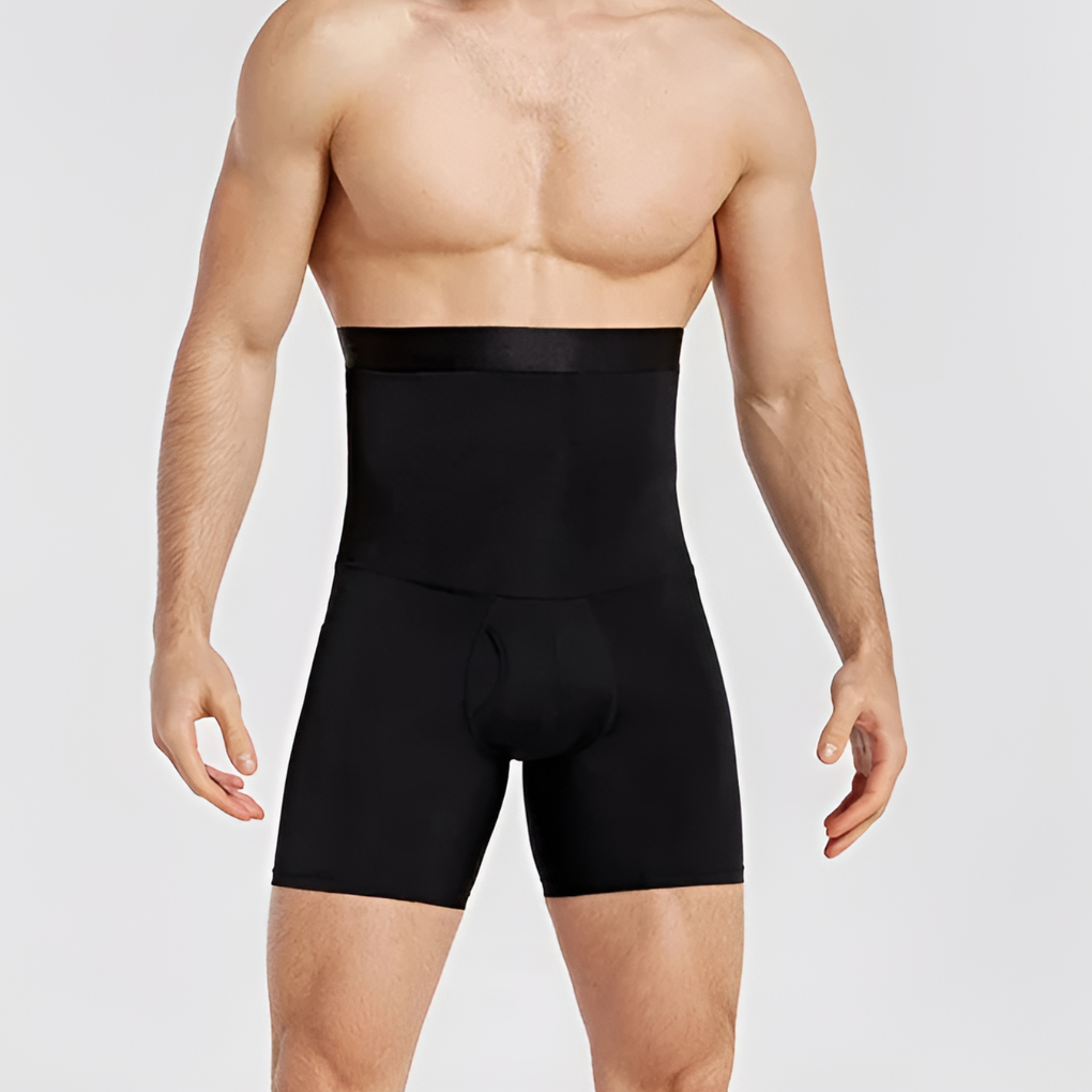 Wearclo | Men's High-Waisted Compression Shorts with Waist Support