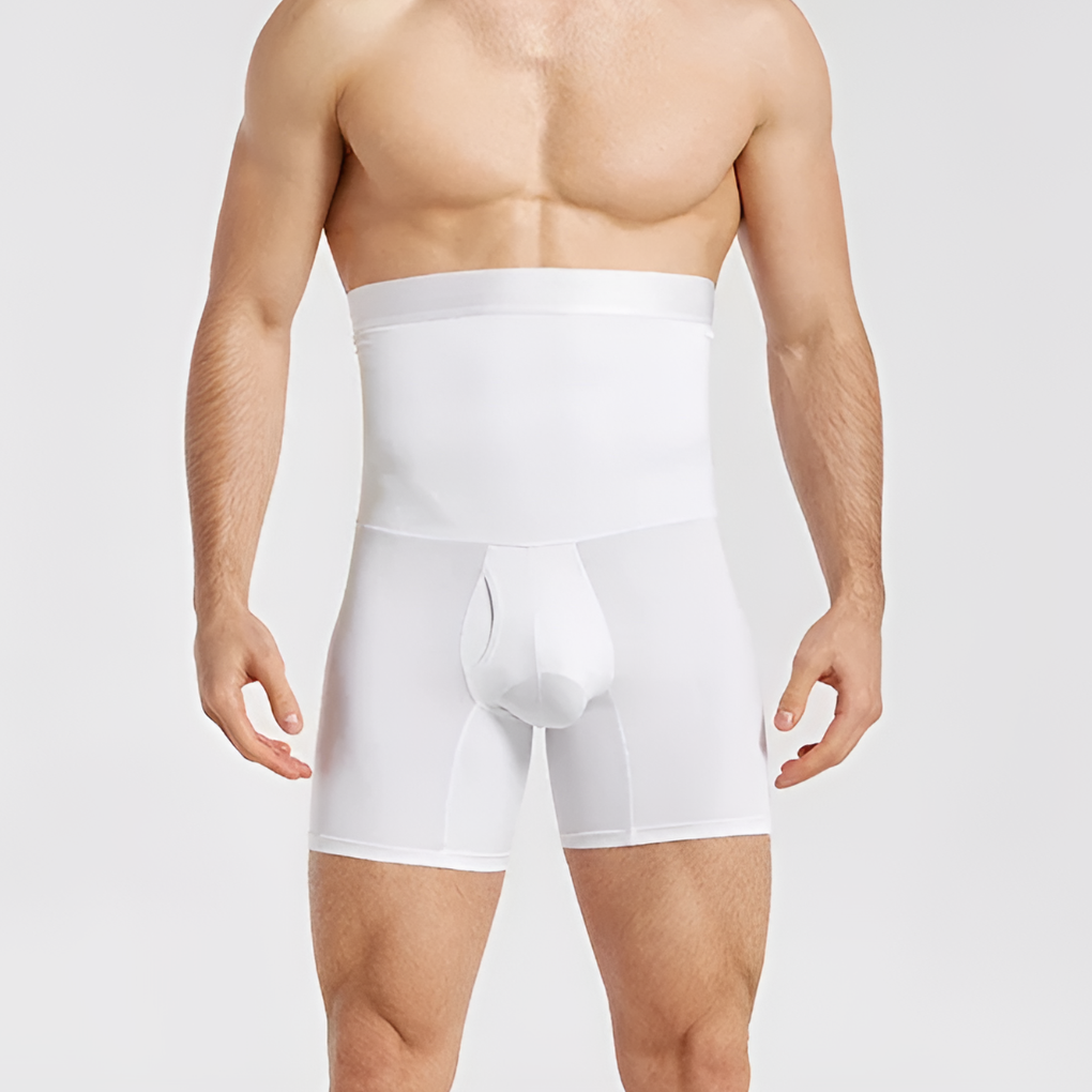 Wearclo | Men's High-Waisted Compression Shorts with Waist Support