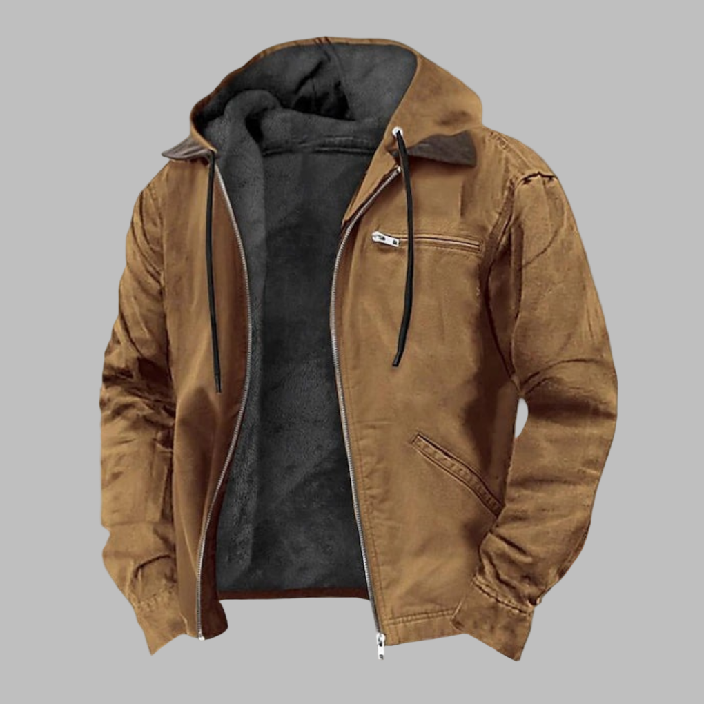 Wearclo | Men's Hooded Fleece Lined Jacket