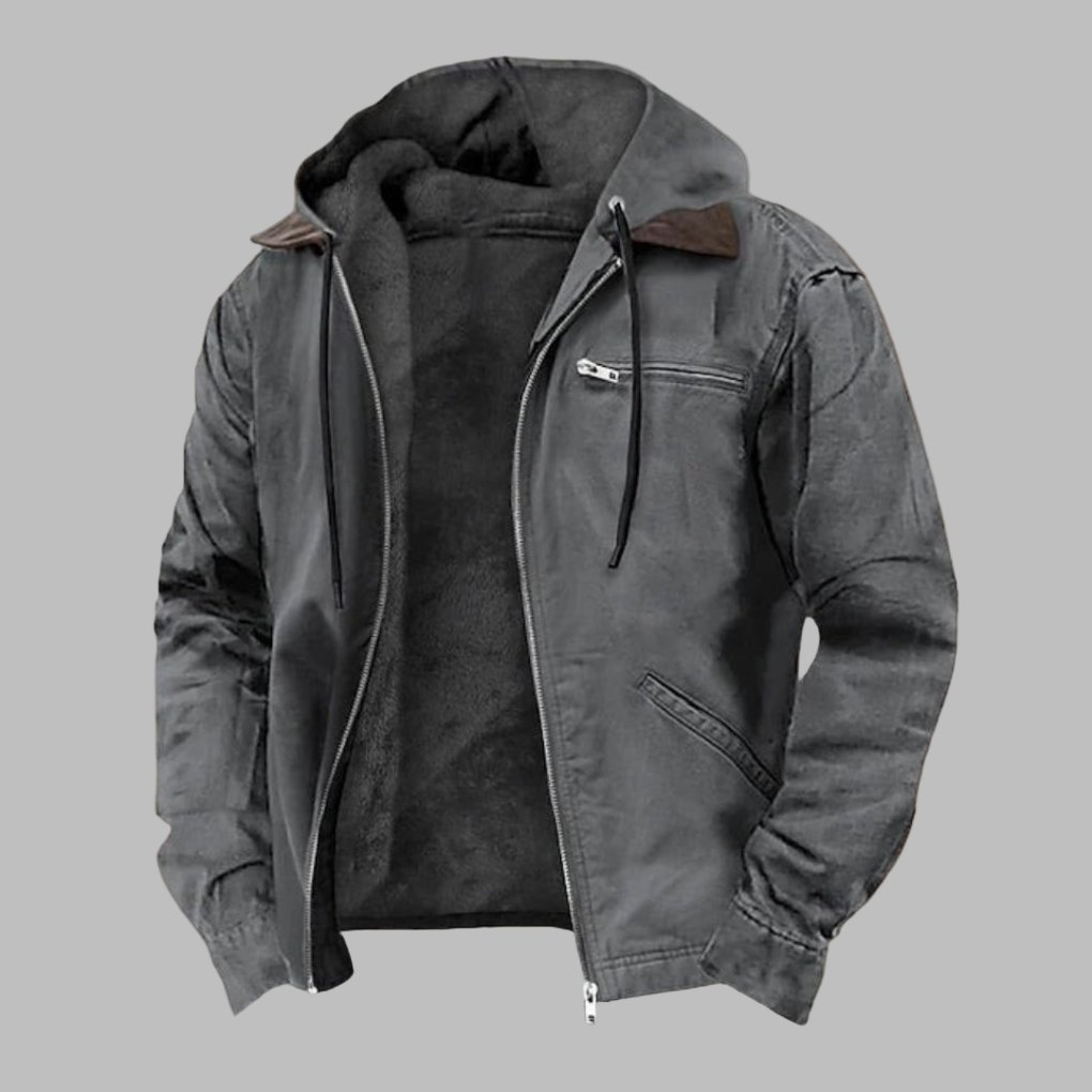 Wearclo | Men's Hooded Fleece Lined Jacket