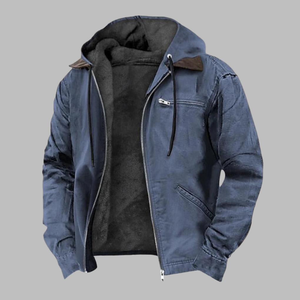 Wearclo | Men's Hooded Fleece Lined Jacket