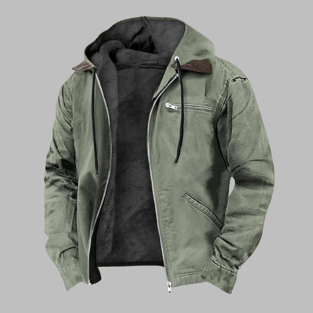 Wearclo | Men's Hooded Fleece Lined Jacket