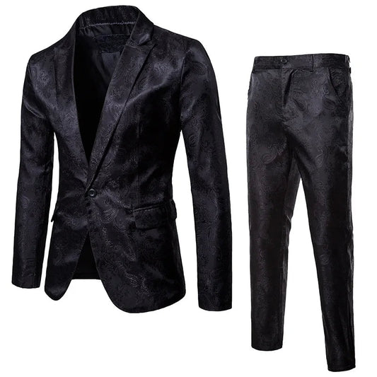Wearclo | Men's Jacquard Suit Set