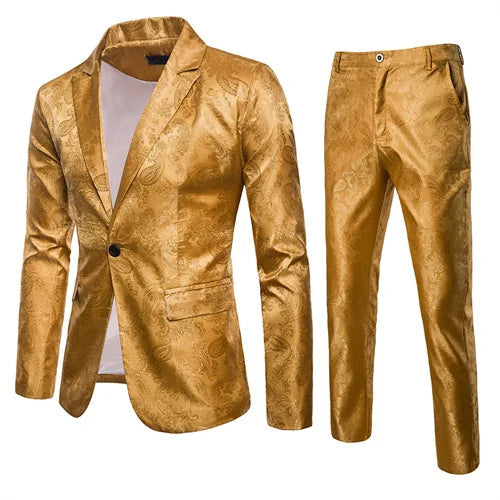 Wearclo | Men's Jacquard Suit Set