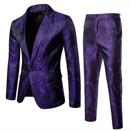 Wearclo | Men's Jacquard Suit Set