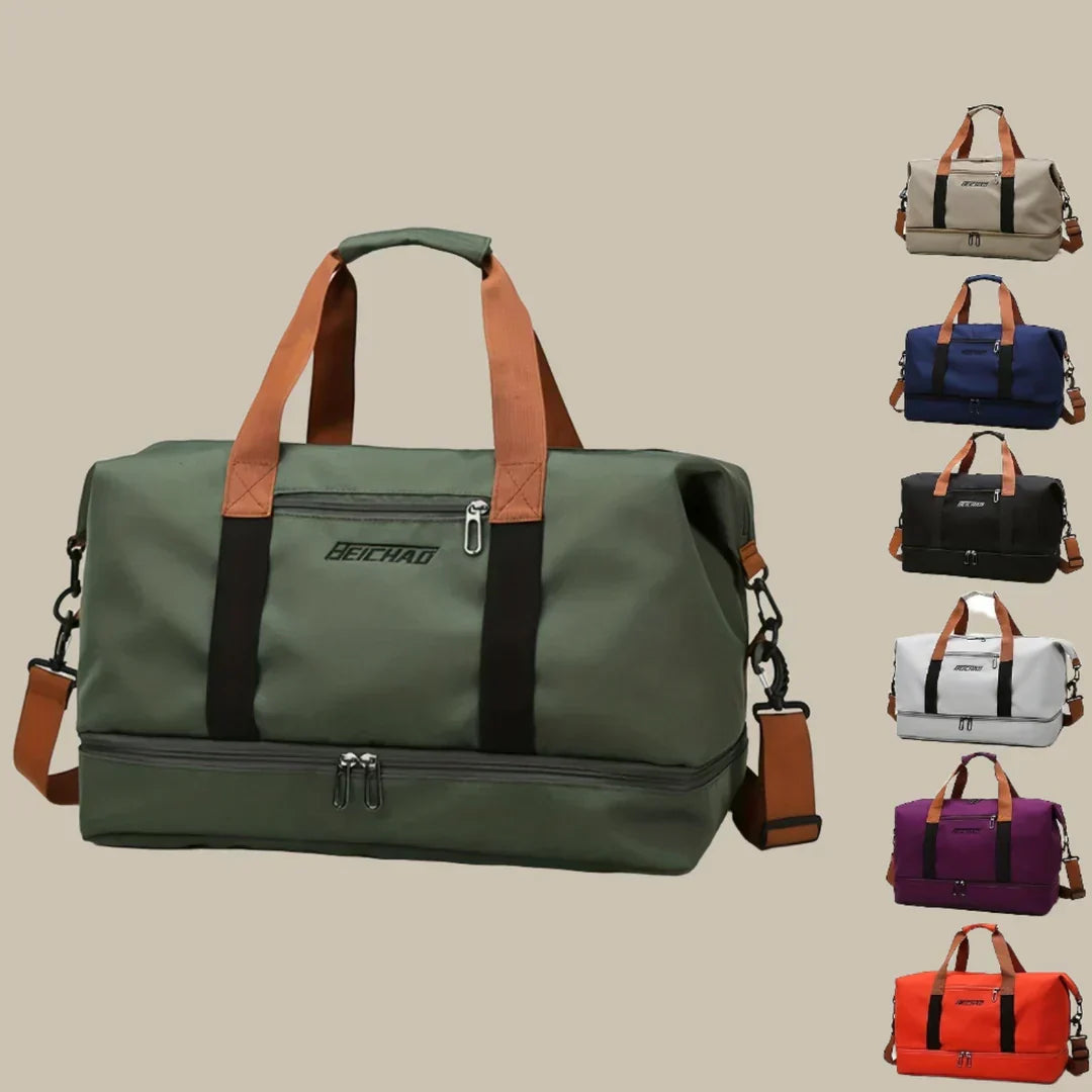 Wearclo | Men's Large Travel Duffel Bag with Shoe Compartment