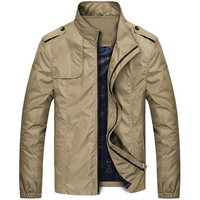 Lightweight Stand Collar Bomber Jacket