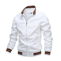 Wearclo | Men's Striped Cuff Lightweight Bomber