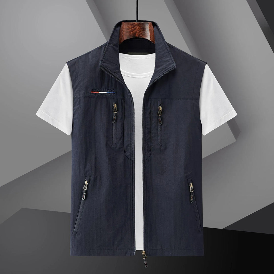 Wearclo | Men's Lightweight Utility Vest with Multiple Pockets