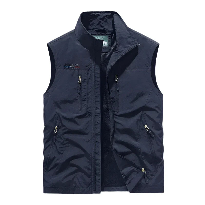 Wearclo | Men's Lightweight Water-Resistant Vest with Zip Pockets