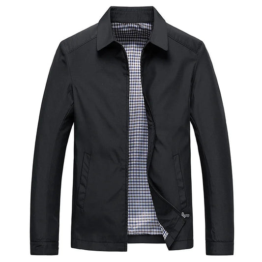Wearclo | Men's Lightweight Waterproof Jacket with Checked Lining