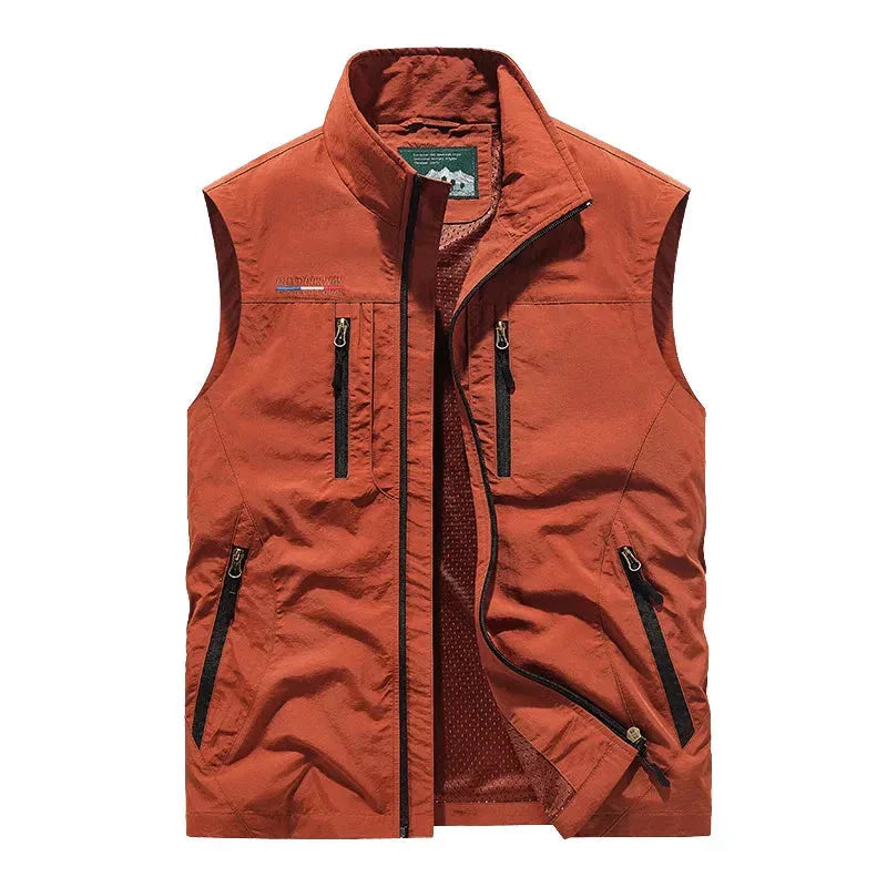 Wearclo | Men's Lightweight Waterproof Vest with Zip Pockets