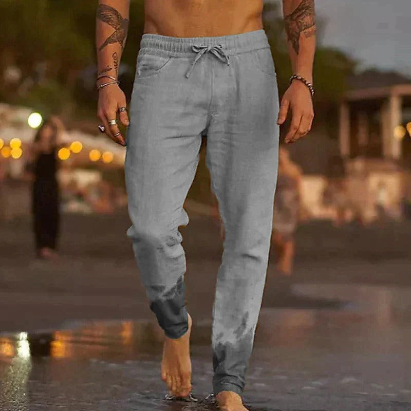 Wearclo | Men's Linen Drawstring Pants