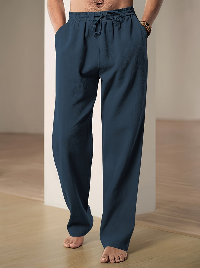 Wearclo | Men's Linen Drawstring Pants