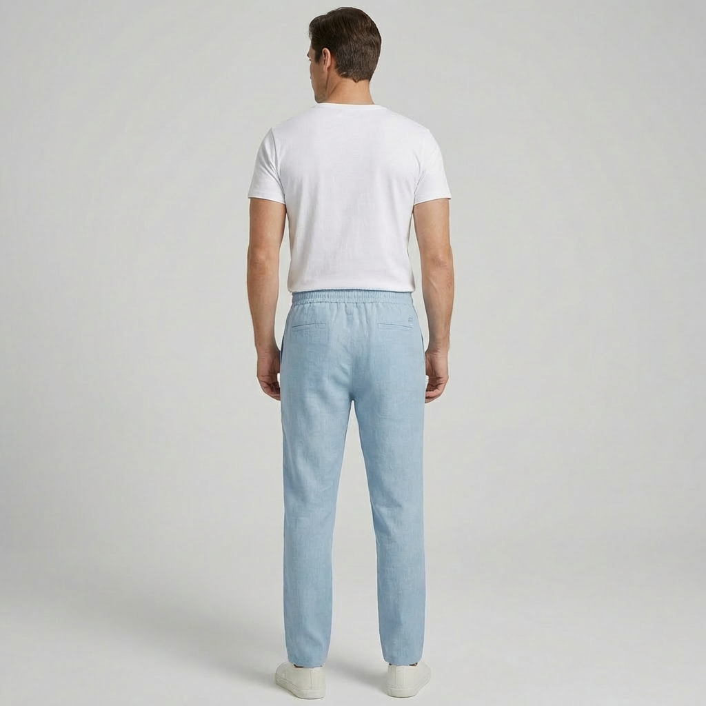 Wearclo | Men's Linen Drawstring Pants