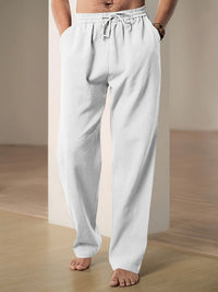 Wearclo | Men's Breathable Linen Drawstring Pants