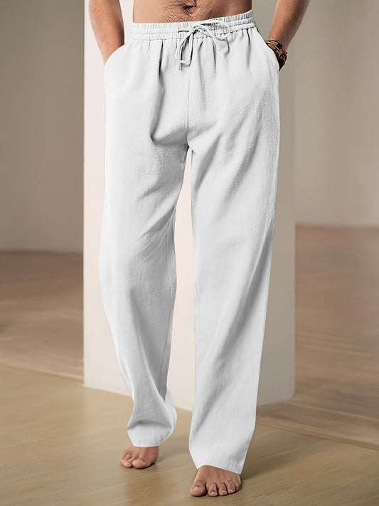 Wearclo | Men's Linen Drawstring Pants