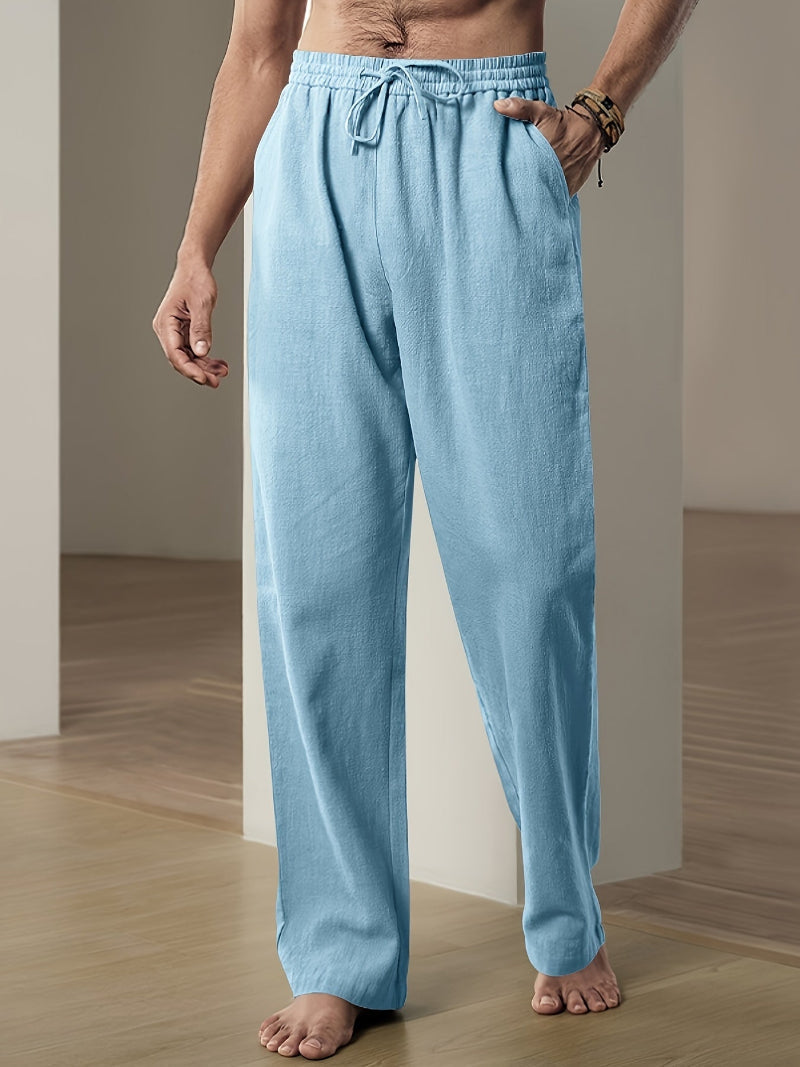Wearclo | Men's Linen Drawstring Pants