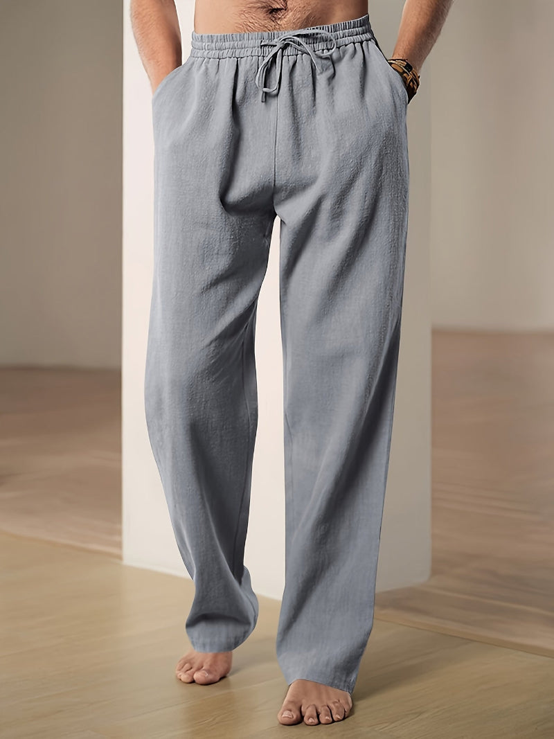 Wearclo | Men's Linen Drawstring Pants
