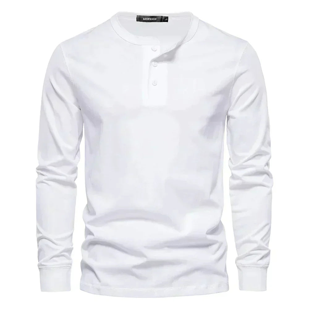 Wearclo | Men's Long Sleeve Henley T-Shirt