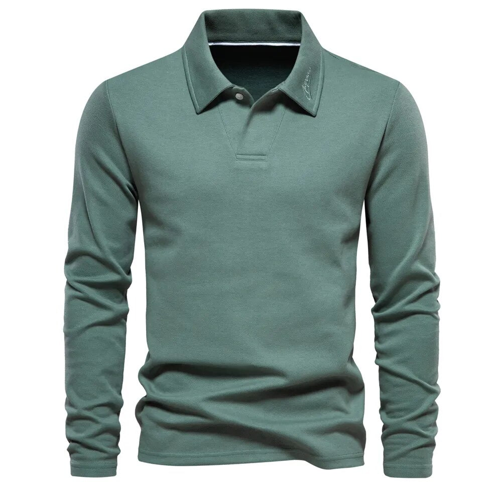 Wearclo | Men's Long Sleeve Polo Shirt
