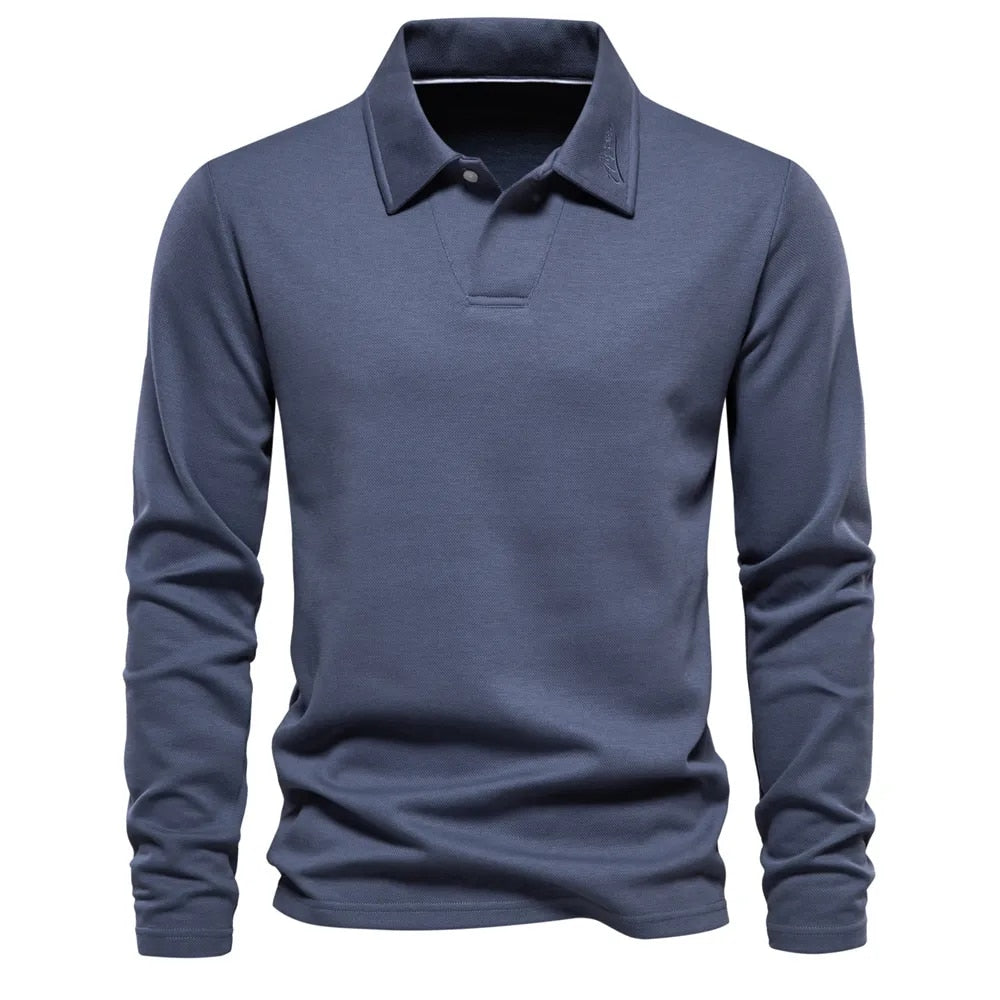 Wearclo | Men's Long Sleeve Polo Shirt