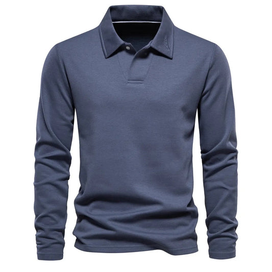 Wearclo | Men's Long Sleeve Polo Shirt