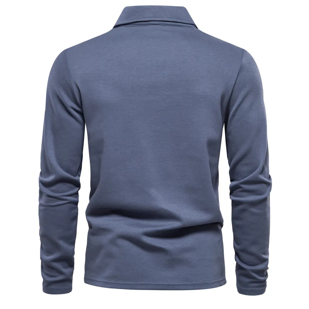 Wearclo | Men's Long Sleeve Polo Shirt