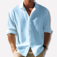 Breathable Textured Button-Up Shirt