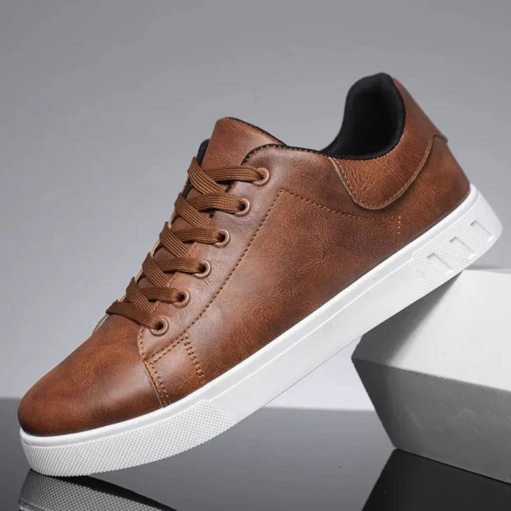 Wearclo | Men's Low Top Sneakers with Metal Toe Cap