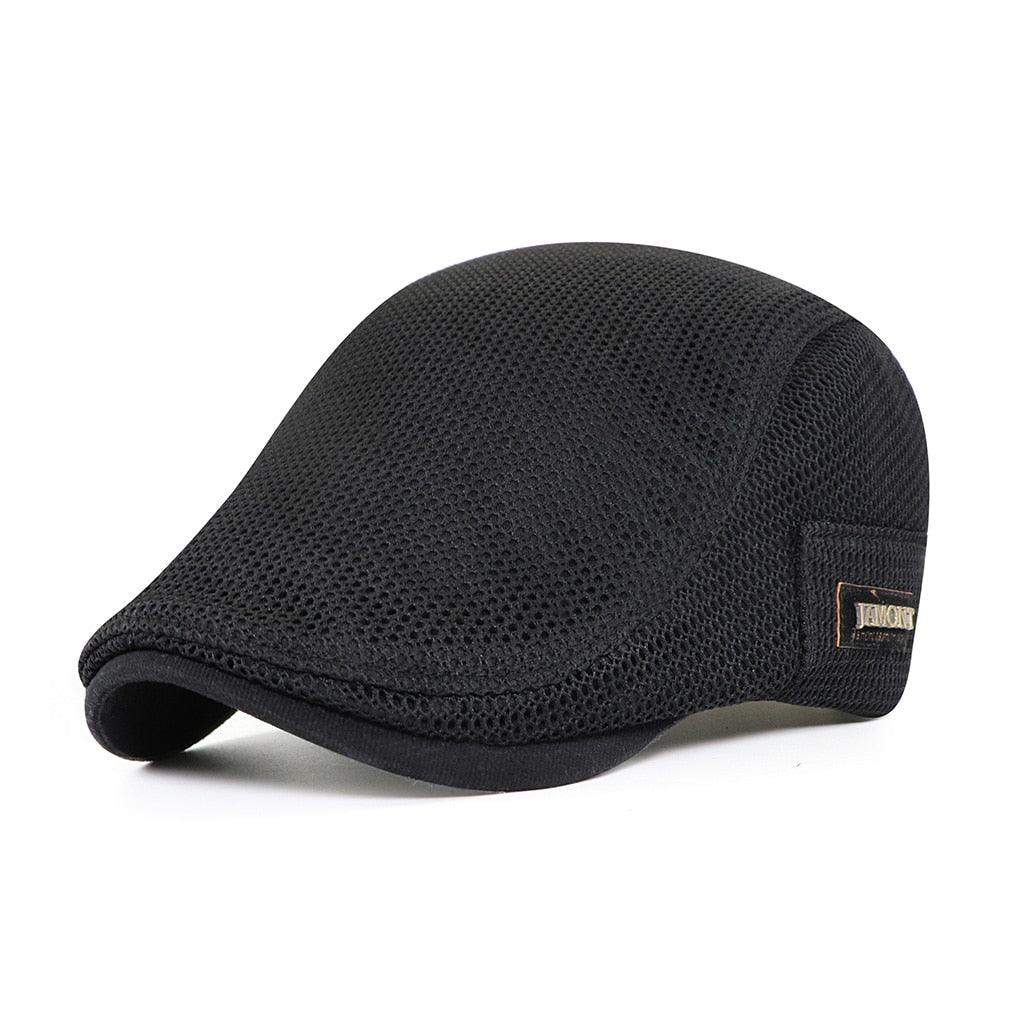 Wearclo | Men's Mesh Flat Cap Breathable Driver Hat