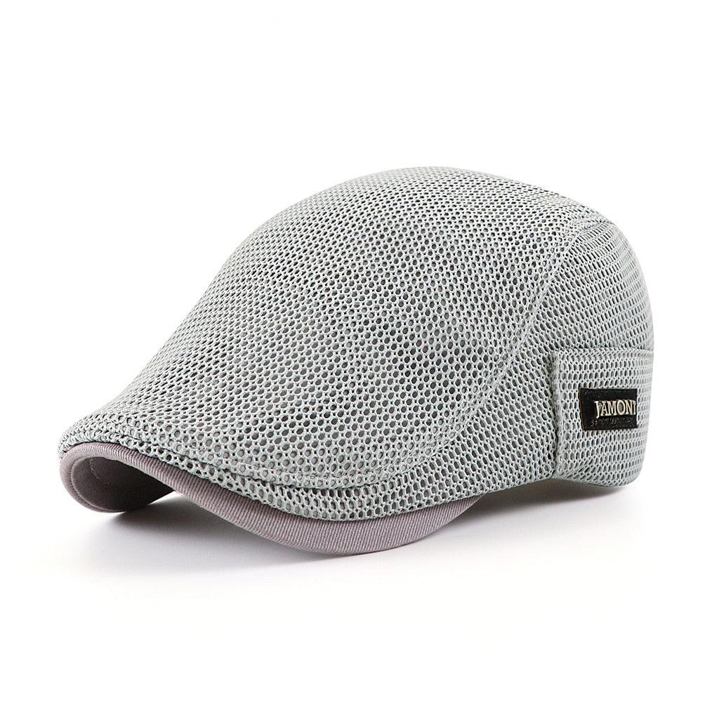 Wearclo | Men's Mesh Flat Cap Breathable Driver Hat